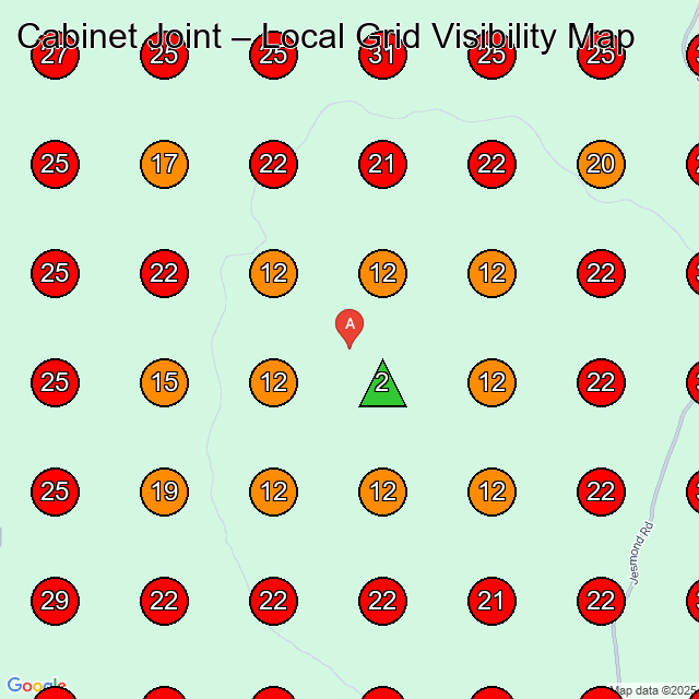 Cabinet Joint GeoGrid visibility map for Toy And Game Manufacturer in None